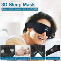 1 x RAW Customer Returns ZUXNZUX Sleep Mask Women and Men, 3D Eye Mask Sleep Mask with Bluetooth Headphones, Adjustable Sleep Headphones Bluetooth for Travel, Yoga, Sleeping, Sleep Mask for Side Sleepers - RRP €28.99