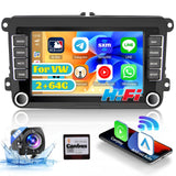 1 x RAW Customer Returns Hikity 2 64GB DAB DAB Android 13 Car Radio for VW Golf 5 Golf 6 Polo Seat Skoda, Wireless Apple CarPlay Android Auto, Double Din Touchscreen Radio with FM RDS DAB GPS USB SWC Canbus Rear View Camera - RRP €208.98