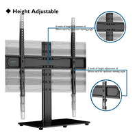 1 x RAW Customer Returns BONTEC TV stand TV stand for 32-65 inch LCD LED OLED Plasma flat curved TVs up to 45KG, height adjustable stable, Max.VESA 600x400 - RRP €38.94