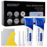 1 x RAW Customer Returns SEISSO filler white interior 500g, ready-to-use filler wall set with filler, sandpaper and scraper for quick repair of cracks, drill hole filling - RRP €13.76