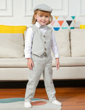 1 x RAW Customer Returns mintgreen Baby Boy Clothes Formal Blazer with Berets, Light Gray, 2-3 Years, 100 - RRP €44.9