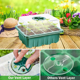 4 x Brand New Indoor Greenhouse Seed Trays with LED, 5 6pcs Mini Greenhouse Germination Tray for Seedling Growth, Seedling Tray with Embedded Frame and Universal USB Cable - RRP €91.2