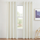 1 x RAW Customer Returns KGORGE linen curtains with eyelets living room curtains semi-transparent eyelet curtain set of 2 220cm x 140cm HxW curtain linen look country house curtain semi-transparent linen curtains living room, light beige - RRP €35.24