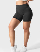 1 x RAW Customer Returns ZAAYO 2 Pack Sports Shorts Women Butt Scrunch Short Sports Pants Running Pants High Waist Shorts Butt Lift Booty Seamless Fitness Tie Dye Gym Shorts Black-Khaki Large - RRP €38.3