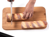 1 x RAW Customer Returns Theo Cleo bread boxes with lid made of ecological bamboo, can be used as a cutting board, spacious retro made of metal, store bread for a long time and keep it fresh 30cm 18cm 14cm black - RRP €29.41