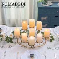 4 x Brand New Romadedi Fireplace 9 Candelabra Candle Holder - for Pilling Candles, Iron Table Stand, Christmas and Advent Decoration - RRP €76.8