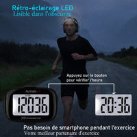 1 x RAW Customer Returns 3D Accurate Walking Pedometer Huge Screen Digital Pedometer for Running with Time Display and LED Backlight Black  - RRP €36.0