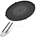 1 x RAW Customer Returns 28 cm oven-safe silicone splash guard for frying pan - RRP €22.08