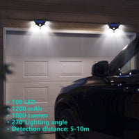 1 x RAW Customer Returns Solar Lamps for Outdoor Use with Motion Sensor Outdoor Solar Lights LED Spotlight Outdoor Lamp Security Wall Light IP65 Waterproof 3 Modes Solar Wall Light for Balcony Garden Garage House Wall Yard Pack of 4  - RRP €37.99