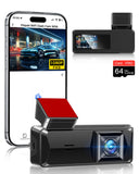 1 x RAW Customer Returns Vtopek Dashcam 1080P Dashcam Car Front with 64GB SD Card, 0.96 Inch Mini Dash Cam, WiFi Car Camera with Super Night Vision, 170 Wide Angle, APP Control, Parking Monitoring, G-Sensor, Loop Recording, WDR - RRP €34.27