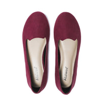 1 x RAW Customer Returns Ataiwee Large Women s Ballerina Flats - Fashion Wide Width Flat Shoes, Red Wine 1910003, 40.5 EU Large - RRP €60.0