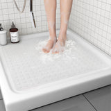 1 x RAW Customer Returns BWBIKE Non-Slip Square Mat 69x69CM Bathtub Mat and Shower Floor Bathtub Mat with Suction Cups and Drain Holes Shower Stall Mat,White - RRP €25.99