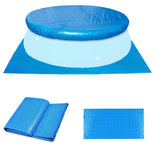 2 x Brand New PEESHON Round Swimming Pool Cover, 366cm Underfloor Swimming Pool Cover with Swimming Pool Mat, Swimming Pool Cover Cloth Waterproof to Rain and Dust Blue  - RRP €87.38