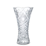 1 x RAW Customer Returns H D HYALINE DORA Clear Thick Glass Vase, 24cm Crystal Vase Large Table Vase Table Decoration, Home, Garden, Cafe Decoration, Wedding Decoration, Sunflower Pattern - RRP €20.16