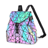 1 x RAW Customer Returns Geometric Bags Reflective Backpack Women, Handbag Holographic Holo Shoulder Bag Wallet Geometric Luminous Bags Set Cell Phone Bag NO.2 - RRP €29.24