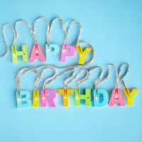 1 x RAW Customer Returns Happy Birthday LED String Lights, Colorful Birthday Letter String Lights, Battery Operated, 190cm Length, Kids Birthday Party Decoration - RRP €13.2