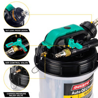 1 x RAW Customer Returns OULUTO 5.3L Manual and Pneumatic Oil Extractor Pump Suction Pump Liquid Extractor Pump with 6 Hoses Oil Dipstick and Check Valve - RRP €85.85