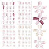 2 x Brand New 96 Pieces Artificial Nails Short, Square Nude Gradient White Fake Nails Nude Pink Gradient Artificial Nails, Full Cover Artificial Nails Press on Nails 12 Sizes Artificial Nails Nails - RRP €36.0