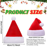 26 x Brand New Shengruili Christmas hat, 3 pieces plush Santa Claus hat, unisex red Christmas hats for adults and children, Christmas hat set, Santa hat, Christmas hats for children and adults - RRP €183.04