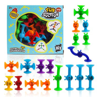 1 x Brand New 19Pcs Sucker Toy, Clvsyh Pop Sucker Toys, Sucker Toys Darts, Throwing Game Sucker Darts Toys, Silicone Building Blocks, Suction Cup Funny Construction, Pop Sucker Darts Sucker Game, Educational Toys Children Gifts - RRP €20.4