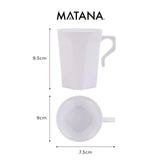 1 x RAW Customer Returns MATANA 50 White Hard Plastic Coffee Cups, 255ml - Coffee, Tea, Chocolate, Hot Cold Drinks - Stable Reusable - Camping, Weddings, Picnics, BBQs, Outdoor Events, Parties - RRP €32.99