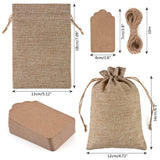 1 x RAW Customer Returns CLTPY 25pcs Jute Bags, 13 18cm Drawstring Linen Bags with Gift Tags 10m Jute String, Jute Party Favor Bags for Wedding, Christmas and Birthday Party - RRP €17.14