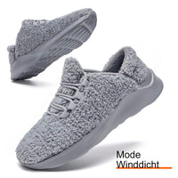 1 x Brand New CAIQDM Women s Winter Sneakers Warm Fashion Sneakers Outdoor Plush Sports Shoes Walking Running Shoes Casual Shoes Comfortable Soft Gray 37 EU - RRP €60.0