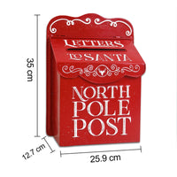 4 x Brand New BIG FORTUNE Wall Mailboxes Christmas Decoration Mailbox Made of Metal Red Santa Claus Mailbox Wall Mount Vintage Mailbox Wall Mount Mailbox - RRP €161.32