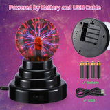 1 x RAW Customer Returns Magic Plasma Ball Theefun Mini Luminous Portable Ball Electrostatic Ball Touch Sensitive Lightning Ball, Flashing Educational Toy Physics Flash Light Plasma Lamp Sphere Light Effects - RRP €17.69