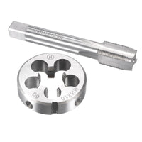 1 x RAW Customer Returns sourcing map M15 x 1mm Metric Tap and Die Set, Round Die Machine Thread Tap, Tap and Die Set for Nut Repair - RRP €25.2