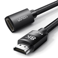 1 x RAW Customer Returns UGREEN HDMI 2.1 extension cable 10K 8K 60Hz 4K 120Hz 144Hz HDMI extension male to female with Ethernet 48Gbps UHD eARC Dynamic HDR 10 HDCP 2.3 compatible with TV Stick, HDTV, PS5 PS4 1M  - RRP €14.99