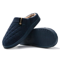 1 x RAW Customer Returns JOMIX Winter Slippers Men s Warm Lined Slippers Cotton Shoes Comfortable Slippers Indoor Navy, 46 EU  - RRP €18.95