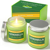 1 x RAW Customer Returns Citronella candle outdoor 20 hours burning time Citronella scented candle in a glass set of 2 Natural lemongrass citronella oil For garden, camping, travel more. - RRP €8.84