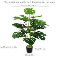 1 x RAW Customer Returns Zelihrdu artificial plant in pot artificial trees large leaf plant silk flowers fake plants outdoor green plant silk plant houseplant artificial flower decor office 75cm large monstera palm  - RRP €24.99