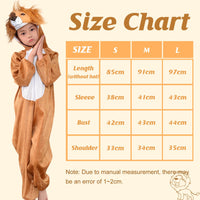 1 x RAW Customer Returns UPZAI Carnival Lion Costume for Children Boys Lion Costume Jumpsuit with Attached Hood and Zip - Animal Outfit for Carnival Theme Party Cosplay M  - RRP €25.16