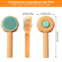 4 x Brand New Animal hair cleaning brush, dog brush, cat brush, pet brush for short hair, long hair, cat comb with handle, brush for pet care to remove undercoat, loose fur and dirt A  - RRP €51.16