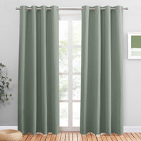 1 x RAW Customer Returns PONY DANCE Blackout Curtain Eyelets Bedroom Curtains and Drapes Opaque Curtains Heat-Insulating Thermal Curtain with Eyelets, Sage Green, Set of 2 H 220 x W 140 cm - RRP €46.33