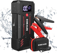 1 x RAW Customer Returns DINKALEN Jump Starter Power Bank, 23800mAh 3000A Peak Current Portable Car Jump Starter All Petrol and Up to 8L Diesel 12V Car Battery Starter Jump Starter with LED Flashlight Black Red  - RRP €88.51