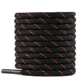 1 x RAW Customer Returns Knixmax Round Shoelaces and Flat Shoelaces Children Women Men - 60-150cm, Multi Colors, Polyester - TOP Quality Laces for Sneakers, Shoes, Boots Black Brown 90cm - RRP €51.6