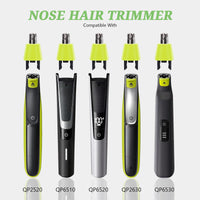 5 x Brand New Replacement Nose Hair Trimmer Heads, 2Pcs Nose Hair Replacement Blades Replacement for Philips One-Blade QP2520 90, QP6510 70, QP6530 70, QP652070, QP652070, Nose Hair Trimmer for Men - RRP €132.0