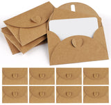 1 x RAW Customer Returns Mocraft 100 Kraft Paper Envelopes with 100 Blank Paper Cards, Mini Envelopes with Heart Closure for Gift Cards DIY Graffiti - RRP €14.11