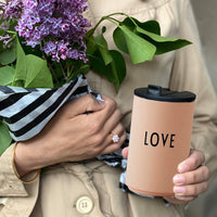 1 x RAW Customer Returns Design Letters Thermo Mug LOVE Thermo mug coffee to go Coffee mug to go made of stainless steel, double-walled insulated, leak-proof Gifts for women, men Travel mug 350 ml - RRP €23.18