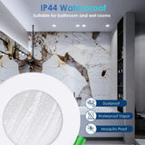 1 x RAW Customer Returns ALUSSO LED recessed spotlights 230V ultra flat LED spots dimmable 10W IP44 bathroom recessed lights ceiling spots, warm white 3000K neutral white 4000K cold white 5700K recessed spots for bathroom kitchen, set of 6 - RRP €68.54