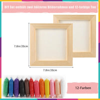 7 x Brand New BaXing Air Drying Modeling Clay, Kids Handmade Clay Photo Frame Painting, 12 Colors, 2 Wooden Picture Frames, Gift for Boys Girls Age 3-12 - RRP €134.4