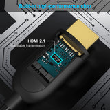 1 x RAW Customer Returns huaham 8K Fiber Optic HDMI Cable 15m, 48Gbps Ultra High Speed HDMI 2.1 Cable 8K 60Hz 4K 120Hz, Support eARC RTX 3090 HDCP 2.2 2.3 Dolby Compatible with PS5, Xbox Series X, Roku Fire LG CX TV Blu-ray - RRP €44.88