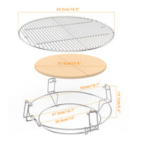 1 x RAW Customer Returns Onlyfire grill grate system for 57cm Weber kettle grill and other similar charcoal grills - RRP €93.59