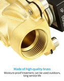 1 x RAW Customer Returns QWORK solenoid valve 220V, 3 4 G, brass, for water air gas oil, DN20 - RRP €27.73