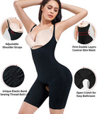 1 x RAW Customer Returns KUMAYES Shapewear Women Fajas Colombianas Body Shaper Figure-shaping Tummy Control Bodysuits Waist Shaper Long Legs Shape Body Former with Hooks Underwear Shaping Bodysuit Black, XL  - RRP €29.99