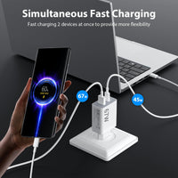 1 x RAW Customer Returns 67W Turbocharge Charger with USB C Charging Cable for Xiaomi,2 Port 45W USB C Charger USB Power Adapter Fast Charger for Xiaomi 13T 13 Pro 12T Pro 14 Ultra Redmi Note 13 12 Pro 11 11s POCO M6 Pro X6 Pro - RRP €30.24