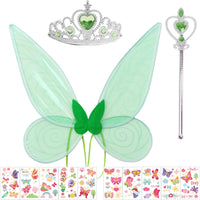 9 x Brand New Fairy Wings Green Tinker Costume Fairy Wings Women Children Elf Wings Butterfly Wings Adult Glitter Fairy Wings Costume Women Halloween Carnival Fairy Wings 60 x 48 cm  - RRP €126.9